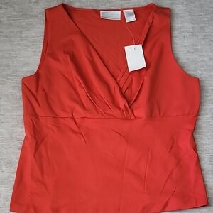 Worthington Sleeveless Paprika Wrap Blouse
